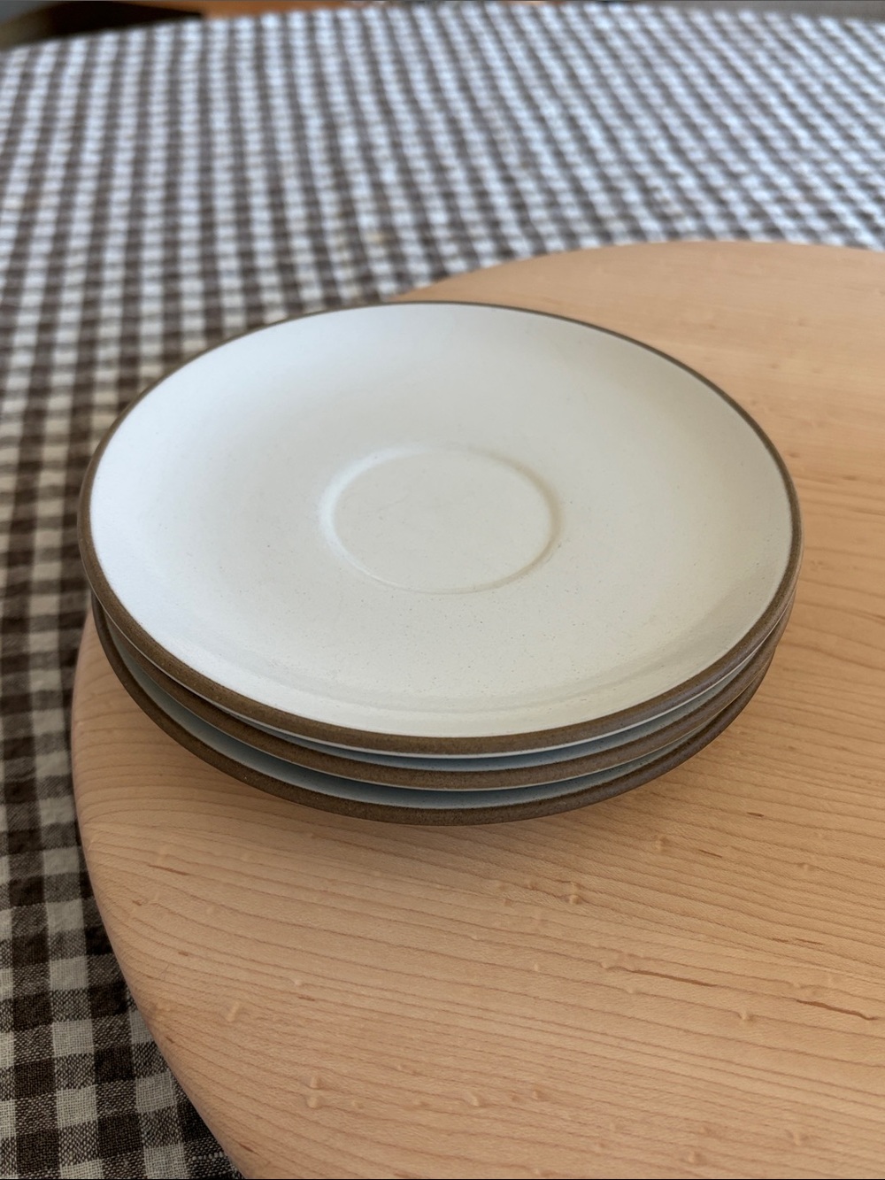 Heath Ceramics Set of 3 White Bread and Butter Saucer Plate